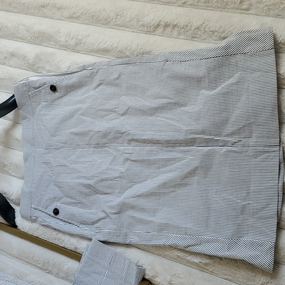 3 PIECE J CREW SET BLAZER+PANT+SKIRT Seersucker/Pin Striped Style, Blue & White - Picture 7 of 17